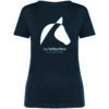 T-shirt femme col V bleu foncé – Image 2