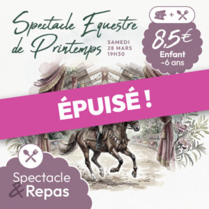 Spectacle équestre de Printemps + Repas (enfant -6 ans)